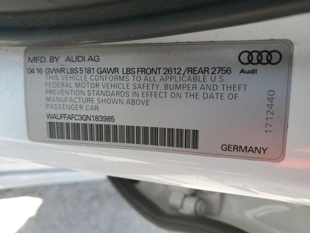 Photo 10 from auction – 2016 AUDI A6 PREMIUM with VIN WAUFFAFC3GN183985