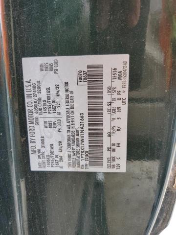 Photo 10 from auction – 2001 FORD F150 with VIN 1FTRX17W41NA31663