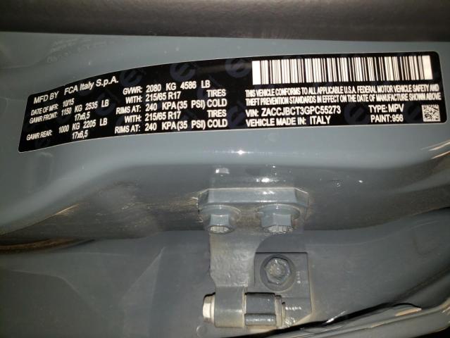 Photo 10 from auction – 2016 JEEP RENEGADE T with VIN ZACCJBCT3GPC55273