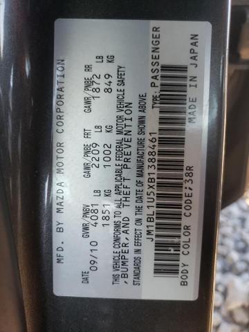 Photo 10 from auction – 2011 MAZDA 3 S with VIN JM1BL1U5XB1388461