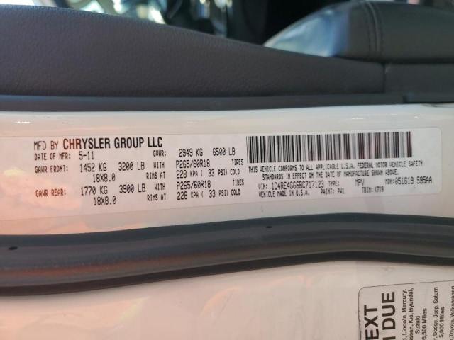 Photo 10 from auction – 2011 DODGE DURANGO CR with VIN 1D4RE4GG6BC717123