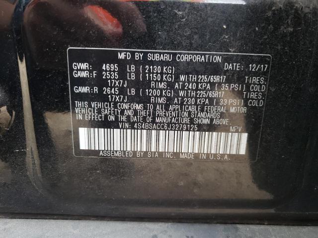 Photo 10 from auction – 2018 SUBARU OUTBACK 2. with VIN 4S4BSACC6J3279125