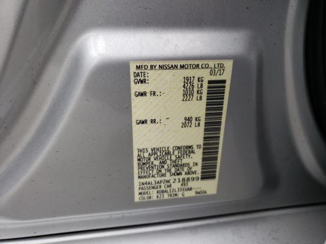 Photo 10 from auction – 2017 NISSAN ALTIMA 2.5 with VIN 1N4AL3AP2HC218899