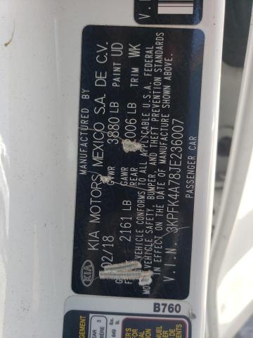 Photo 10 from auction – 2018 KIA FORTE LX with VIN 3KPFK4A78JE236007