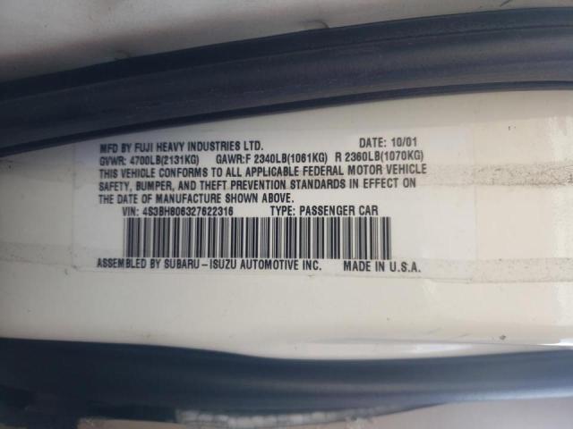 Photo 10 from auction – 2002 SUBARU LEGACY OUT with VIN 4S3BH806327622316