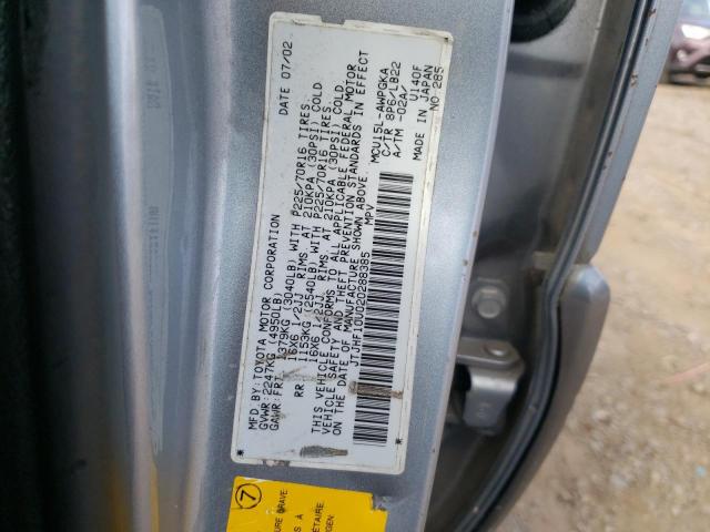 Photo 10 from auction – 2002 LEXUS RX 300 with VIN JTJHF10U020288385