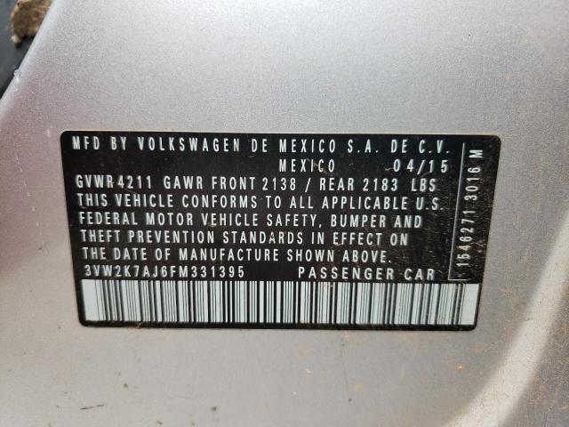 Photo 10 from auction – 2015 VOLKSWAGEN JETTA BASE with VIN 3VW2K7AJ6FM331395