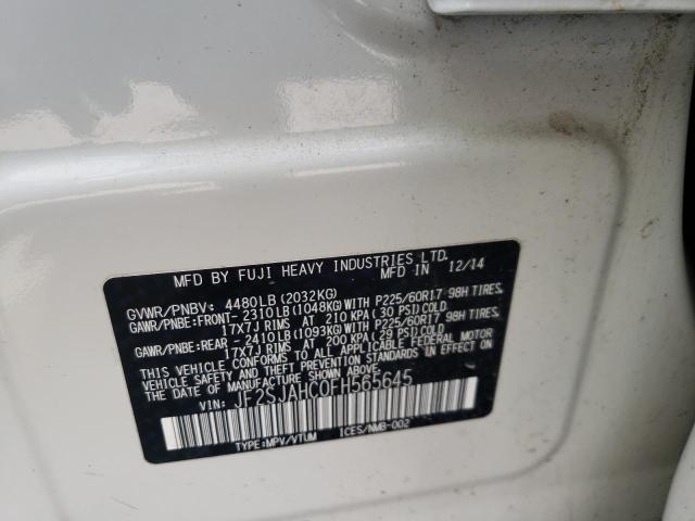 Photo 10 from auction – 2015 SUBARU FORESTER 2 with VIN JF2SJAHC0FH565645