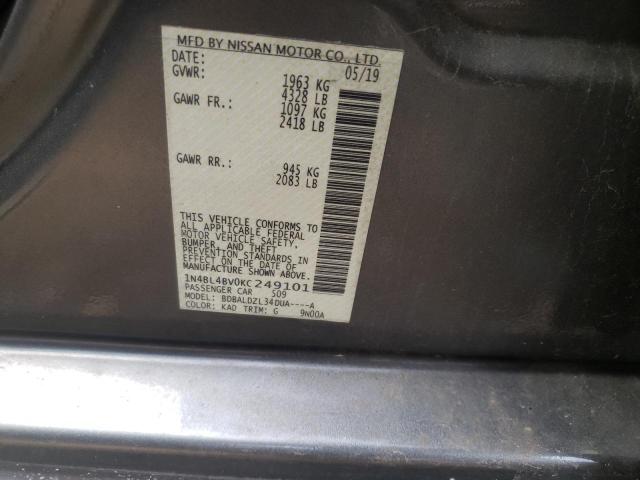 Photo 10 from auction – 2019 NISSAN ALTIMA S with VIN 1N4BL4BV0KC249101