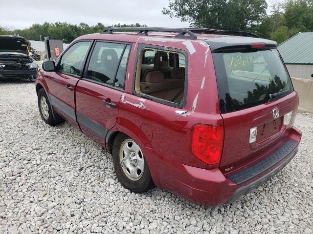 Photo 3 from auction – 2005 HONDA PILOT LX with VIN 2HKYF18155H529863