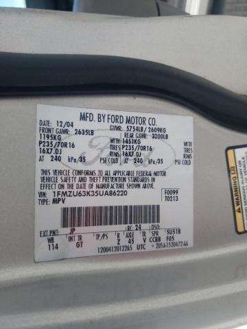 Photo 10 from auction – 2005 FORD EXPLORER X with VIN 1FMZU63K35UA86220