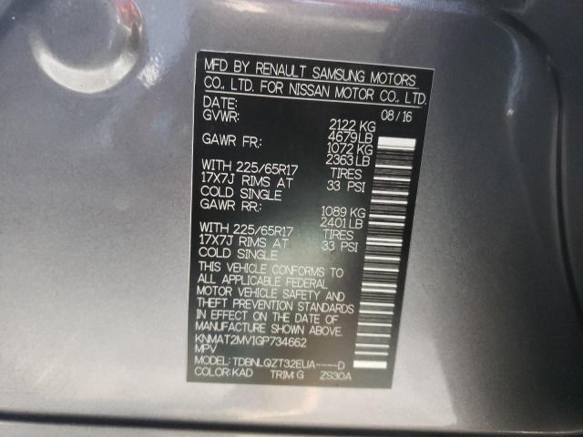 Photo 10 from auction – 2016 NISSAN ROGUE S with VIN KNMAT2MV1GP734662