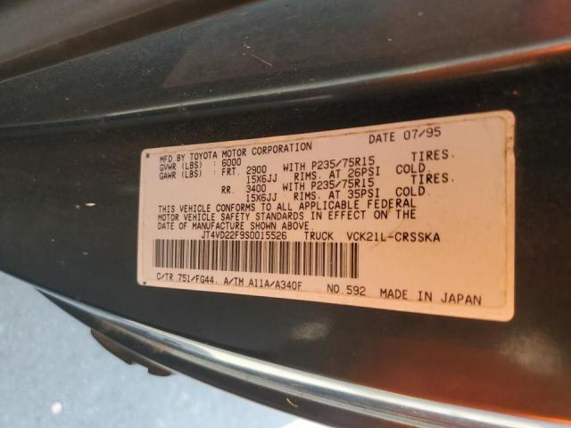 Photo 10 from auction – 1995 TOYOTA T100 XTRAC with VIN JT4VD22F9S0015526