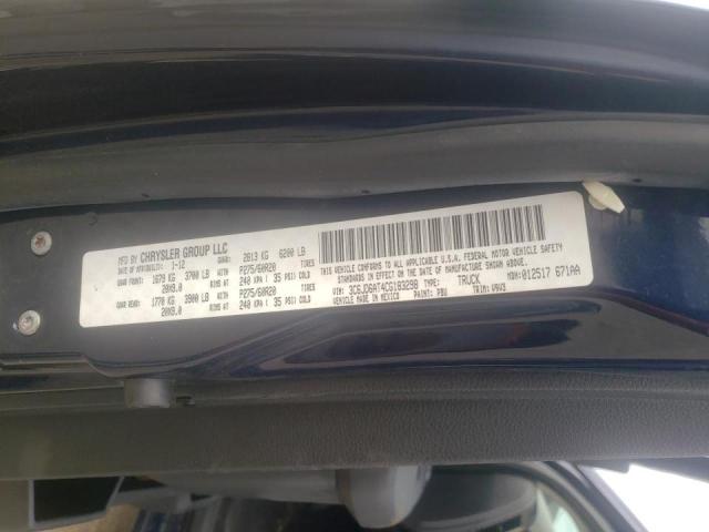 Photo 10 from auction – 2012 DODGE RAM 1500 S with VIN 3C6JD6AT4CG183298