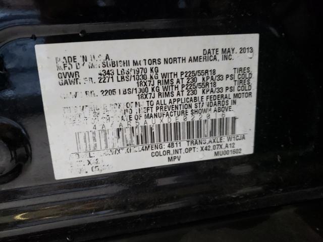 Photo 10 from auction – 2013 MITSUBISHI OUTLANDER with VIN 4A4AR5AUXDE022016