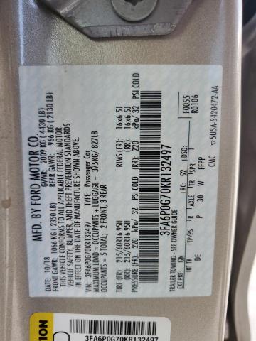 Photo 10 from auction – 2019 FORD FUSION S with VIN 3FA6P0G70KR132497