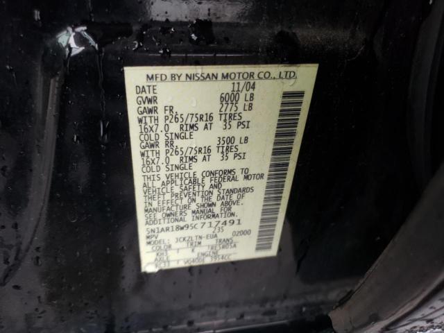 Photo 10 from auction – 2005 NISSAN PATHFINDER with VIN 5N1AR18W95C717491