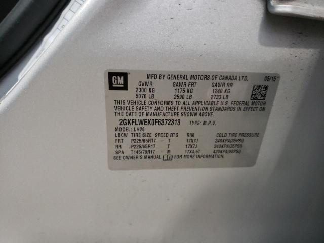 Photo 10 from auction – 2015 GMC TERRAIN SL with VIN 2GKFLWEK0F6372313