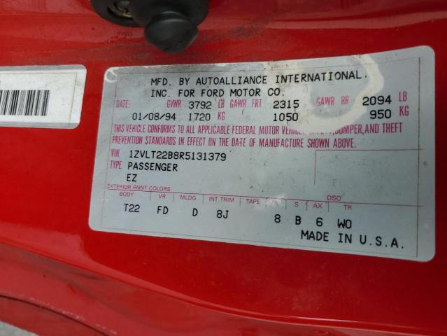 Photo 10 from auction – 1994 FORD PROBE GT with VIN 1ZVLT22B8R5131379