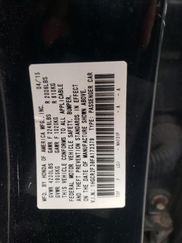 Photo 10 from auction – 2015 HONDA ACCORD LX with VIN 1HGCR2F38FA173379