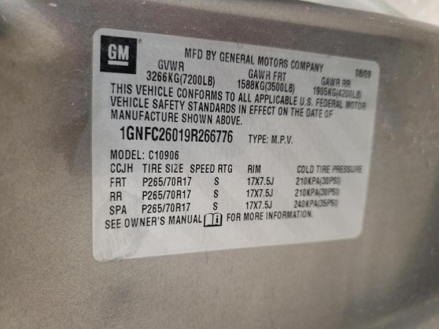 Photo 10 from auction – 2009 CHEVROLET SUBURBAN C with VIN 1GNFC26019R266776
