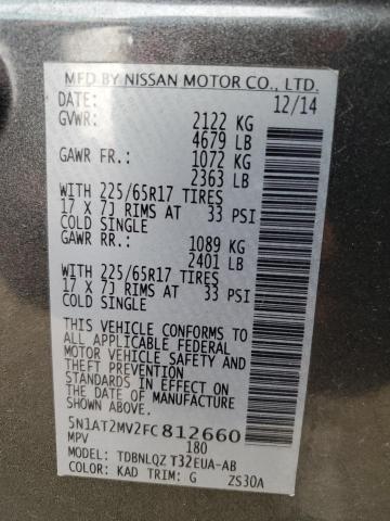 Photo 10 from auction – 2015 NISSAN ROGUE S with VIN 5N1AT2MV2FC812660