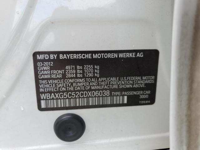 Photo 10 from auction – 2012 BMW 528 I with VIN WBAXG5C52CDX06038