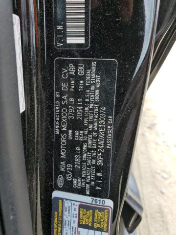 Photo 10 from auction – 2019 KIA FORTE FE with VIN 3KPF24ADXKE130374