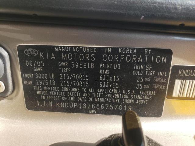 Photo 10 from auction – 2005 KIA SEDONA EX with VIN KNDUP132656757019
