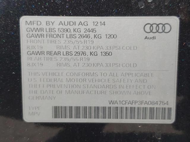 Photo 10 from auction – 2015 AUDI Q5 PREMIUM with VIN WA1CFAFP3FA084754