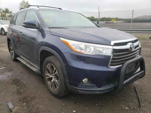 TOYOTA HIGHLANDER 2016 with VIN 5TDJKRFH2GS283010 - Photo from auction
