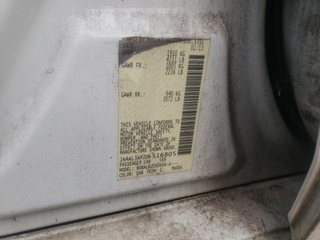 Photo 10 from auction – 2013 NISSAN ALTIMA 2.5 with VIN 1N4AL3AP2DN516805