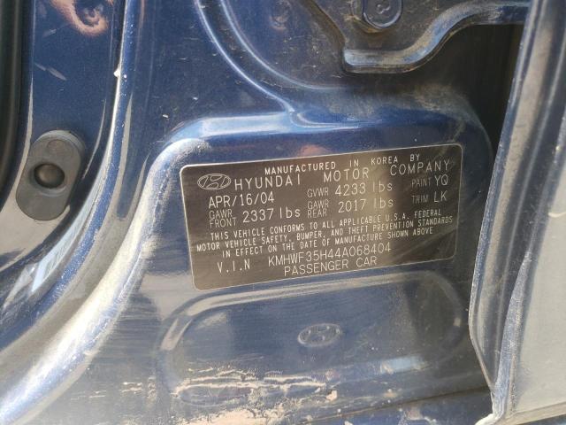 Photo 10 from auction – 2004 HYUNDAI SONATA GLS with VIN KMHWF35H44A068404