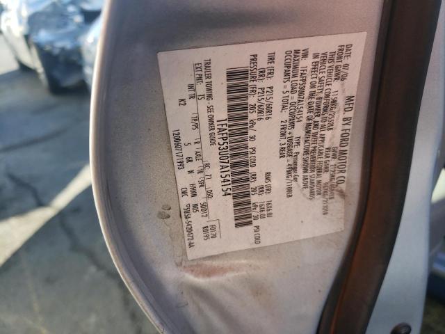 Photo 10 from auction – 2007 FORD TAURUS SE with VIN 1FAFP53U07A154154
