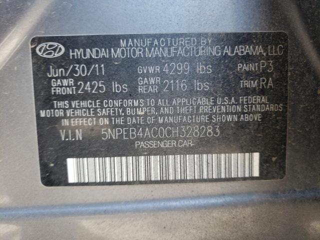 Photo 10 from auction – 2012 HYUNDAI SONATA GLS with VIN 5NPEB4AC0CH328283