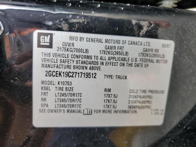 Photo 10 from auction – 2007 CHEVROLET SILVERADO with VIN 2GCEK19C271719512