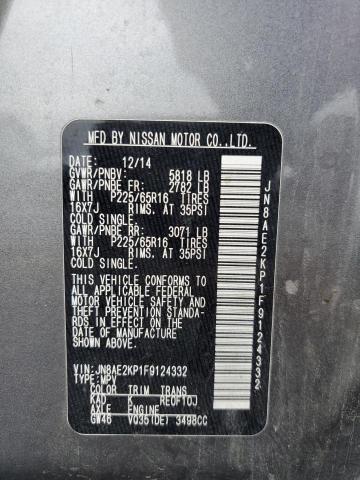 Photo 10 from auction – 2015 NISSAN QUEST S with VIN JN8AE2KP1F9124332