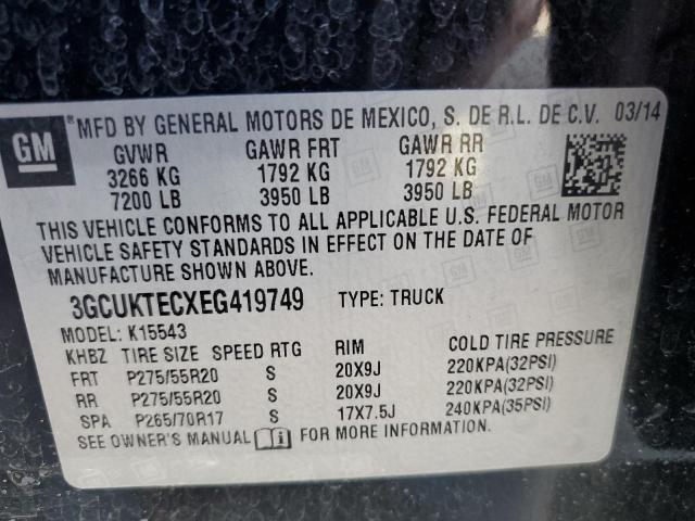 Photo 10 from auction – 2014 CHEVROLET SILVERADO with VIN 3GCUKTECXEG419749