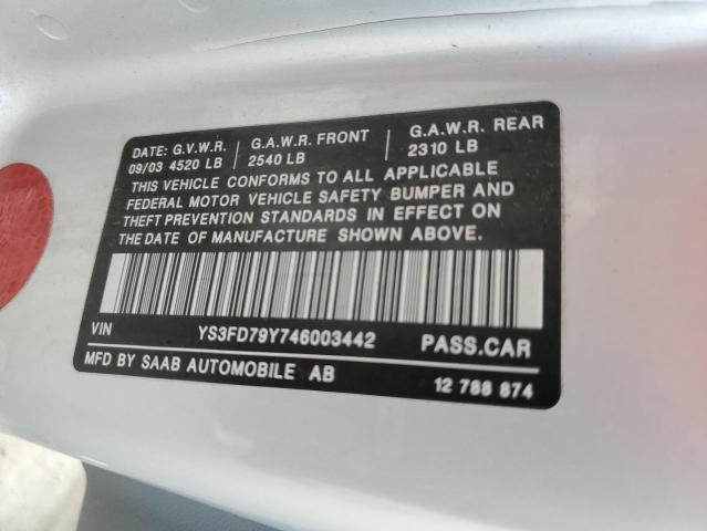 Photo 10 from auction – 2004 SAAB 9-3 ARC with VIN YS3FD79Y746003442