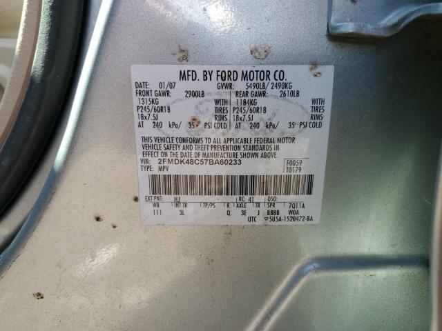 Photo 10 from auction – 2007 FORD EDGE SEL with VIN 2FMDK48C57BA60233
