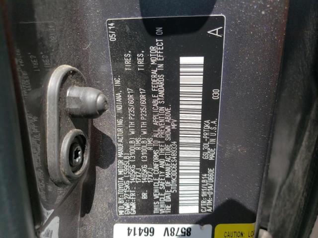 Photo 10 from auction – 2014 TOYOTA SIENNA XLE with VIN 5TDYK3DC6ES489334