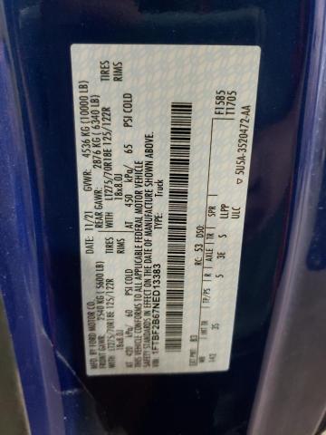 Photo 10 from auction – 2022 FORD F250 SUPER with VIN 1FTBF2B67NED13383