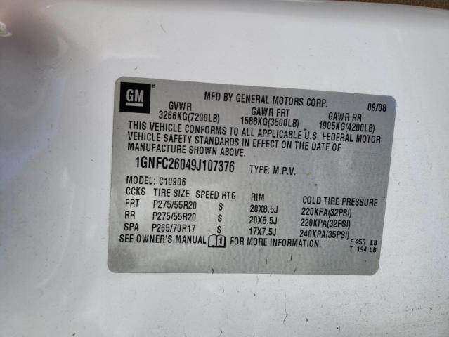 Photo 10 from auction – 2009 CHEVROLET SUBURBAN C with VIN 1GNFC26049J107376