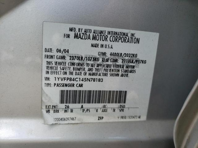 Photo 10 from auction – 2004 MAZDA 6 with VIN 1YVFP84C145N78183