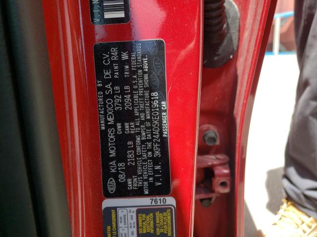 Photo 10 from auction – 2019 KIA FORTE FE with VIN 3KPF24AD5KE019618
