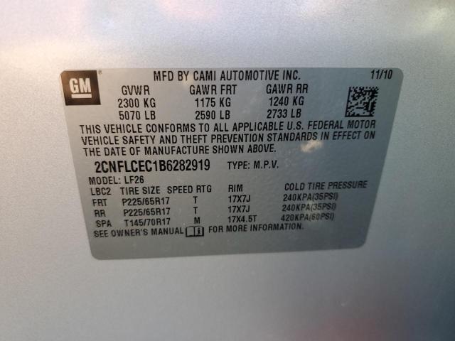 Photo 10 from auction – 2011 CHEVROLET EQUINOX LS with VIN 2CNFLCEC1B6282919