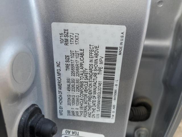 Photo 10 from auction – 2016 HONDA CR-V EX with VIN 5J6RM4H56GL007461
