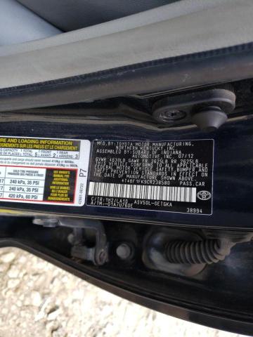 Photo 10 from auction – 2012 TOYOTA CAMRY BASE with VIN 4T4BF1FK9CR238580