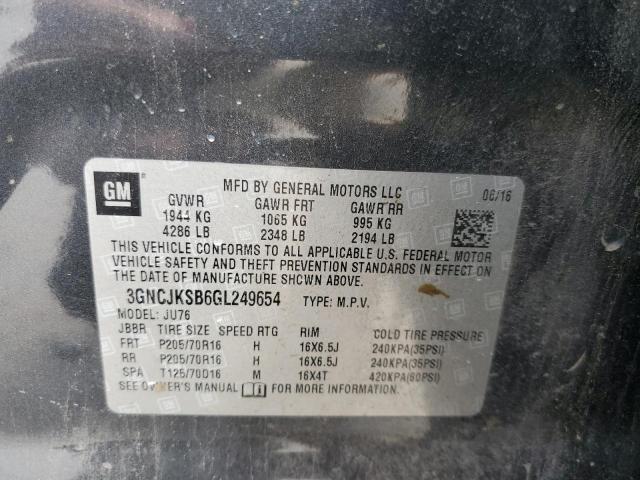 Photo 10 from auction – 2016 CHEVROLET TRAX LS with VIN 3GNCJKSB6GL249654