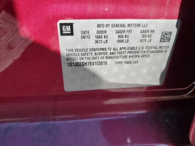 Photo 10 from auction – 2014 CHEVROLET SONIC LT with VIN 1G1JC6SH7E4103619